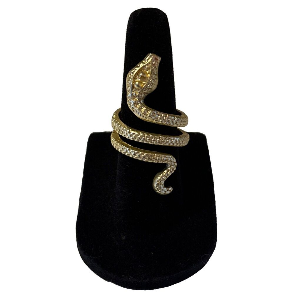 Fashion Gold Snake Wrap Ring No Stone Animal & Insects Theme